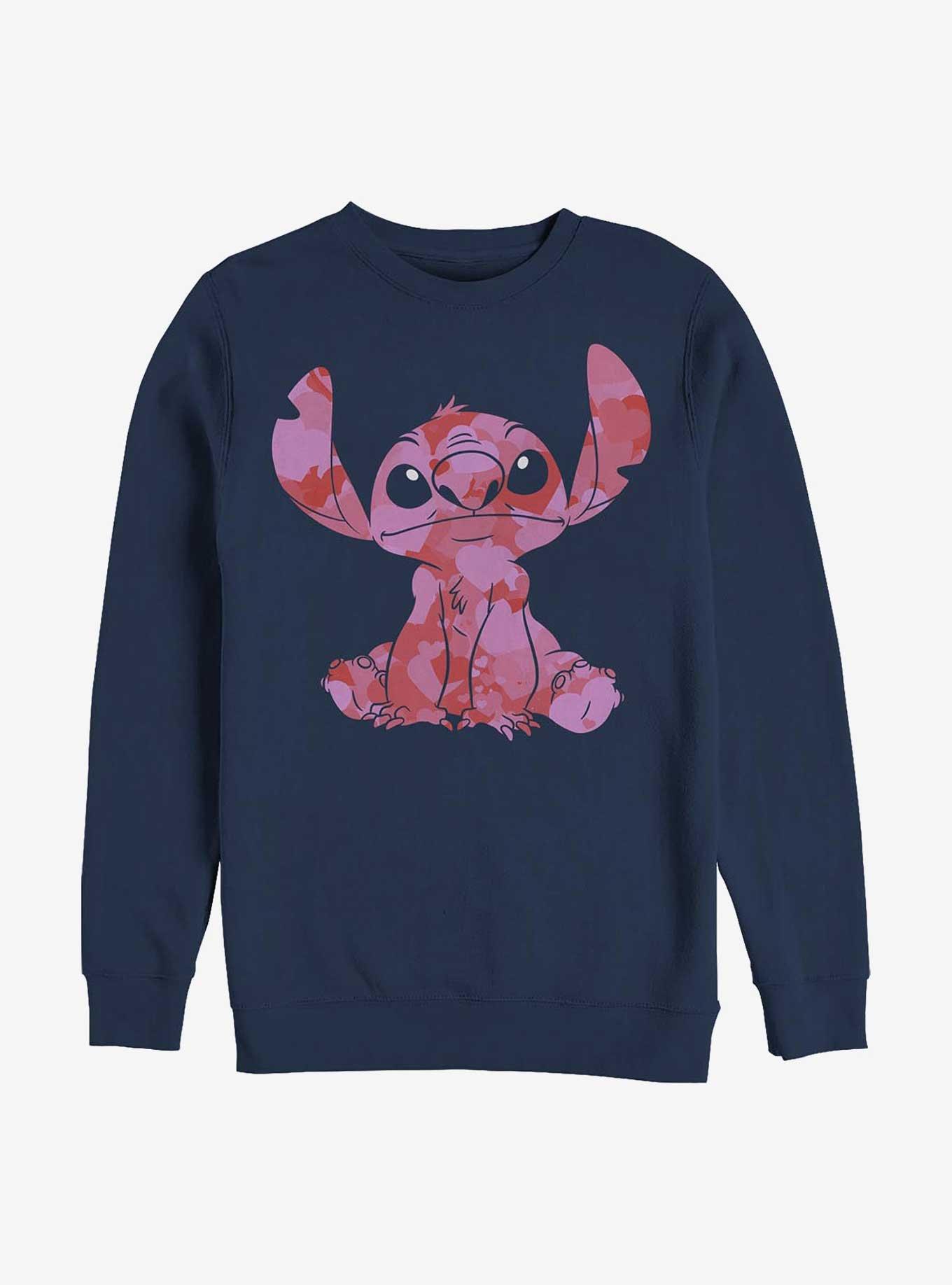 Disney Lilo & Stitch Heart Fill Crew Sweatshirt, , hi-res