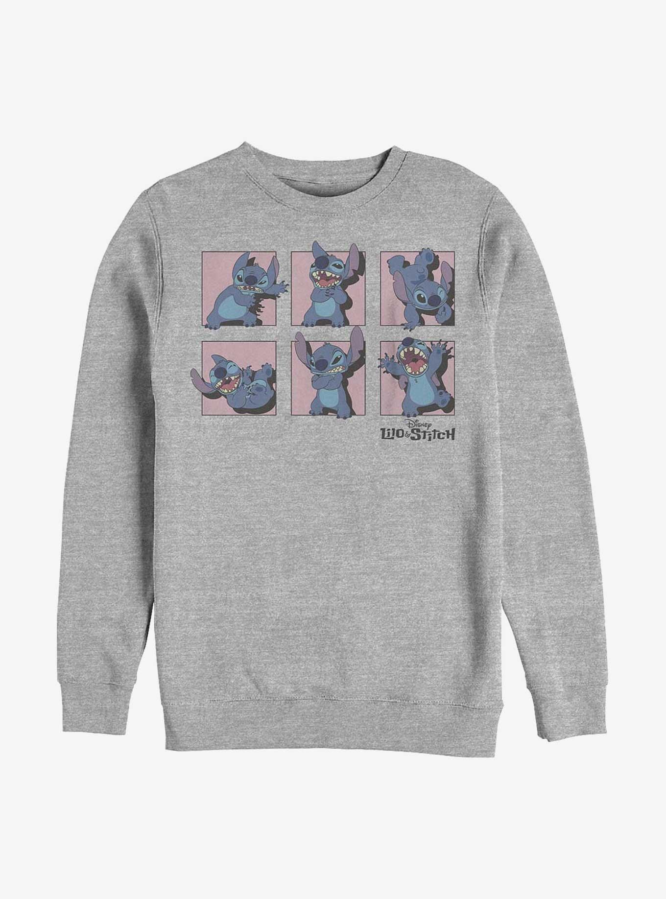 Hot Topic Disney Lilo & Stitch Poses Framed Crew Sweatshirt