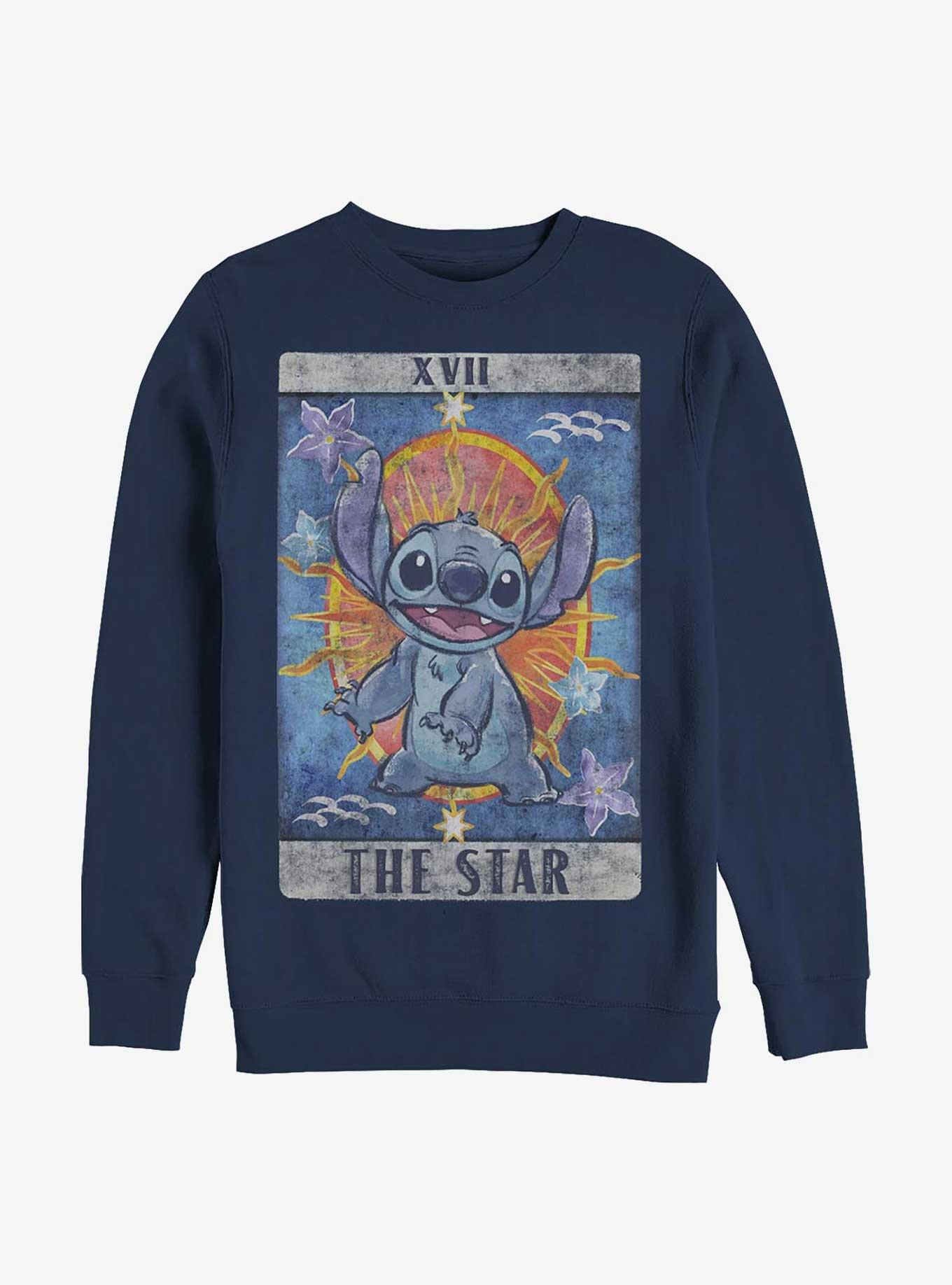 Disney Lilo & Stitch Tarot Crew Sweatshirt, NAVY, hi-res