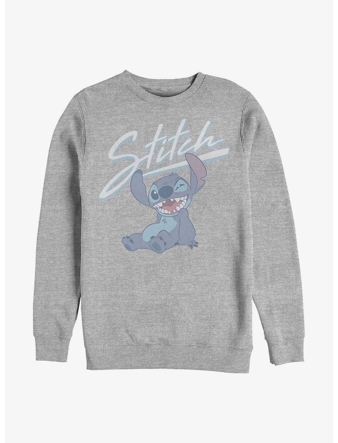 Disney Lilo & Stitch Wink Crew Sweatshirt, ATH HTR, hi-res