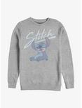 Disney Lilo & Stitch Wink Crew Sweatshirt, ATH HTR, hi-res