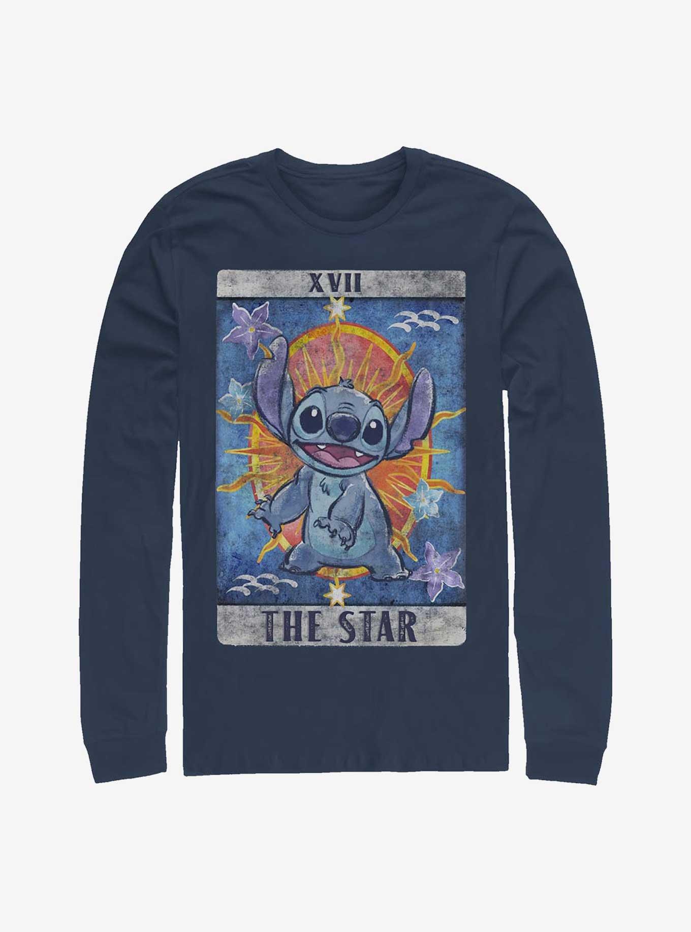 Disney Lilo & Stitch Tarot Long-Sleeve T-Shirt, NAVY, hi-res