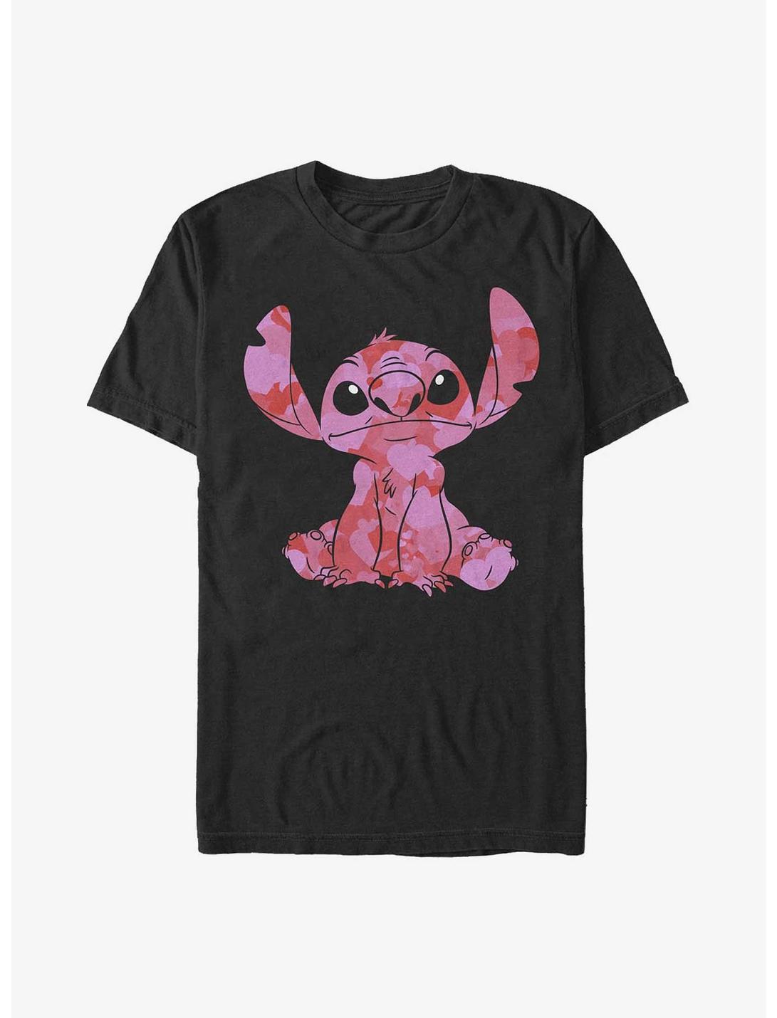 Disney Lilo & Stitch Heart Fill T-Shirt, BLACK, hi-res