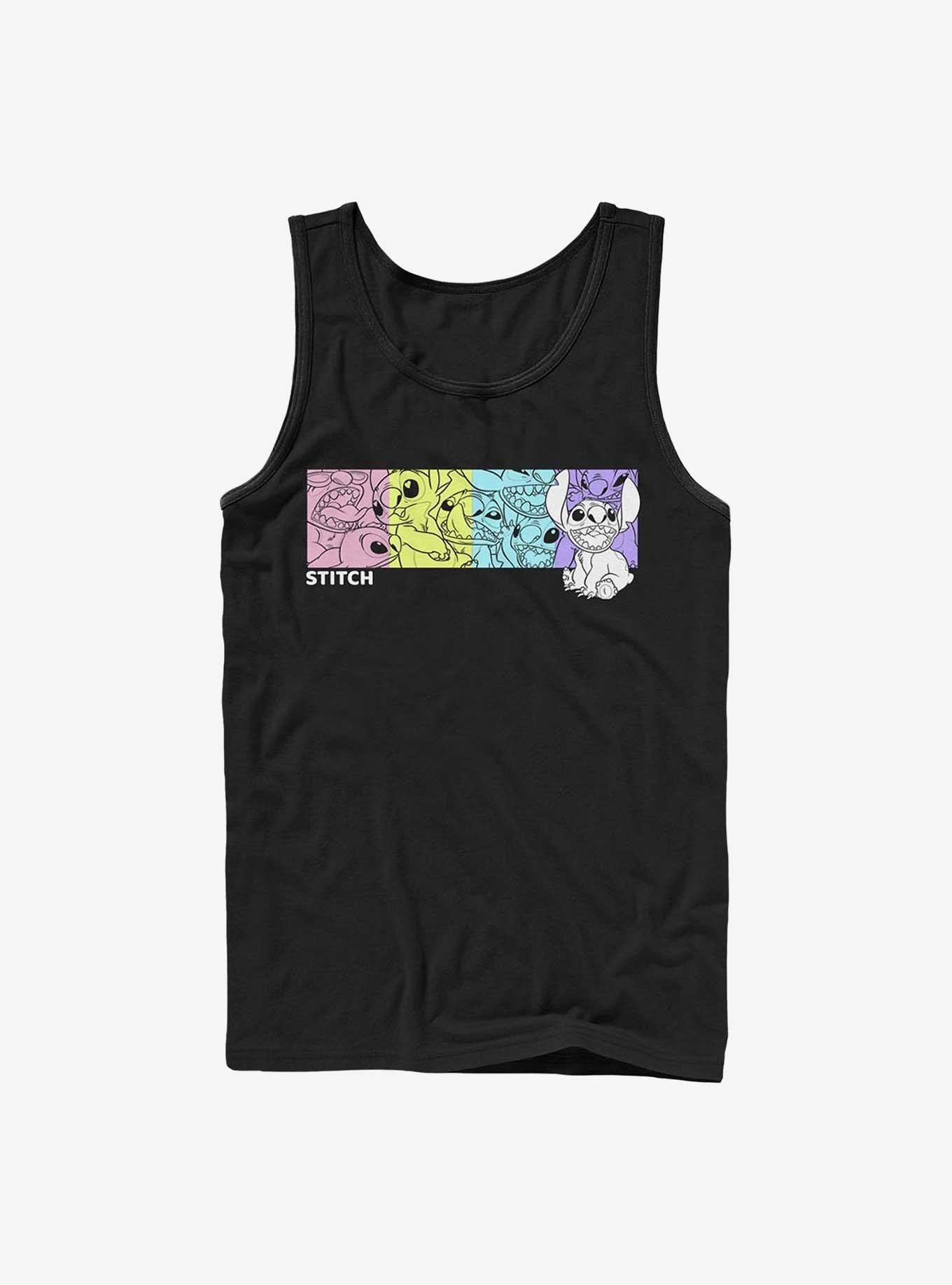 Disney Lilo & Stitch Colorful Stitches Tank, BLACK, hi-res