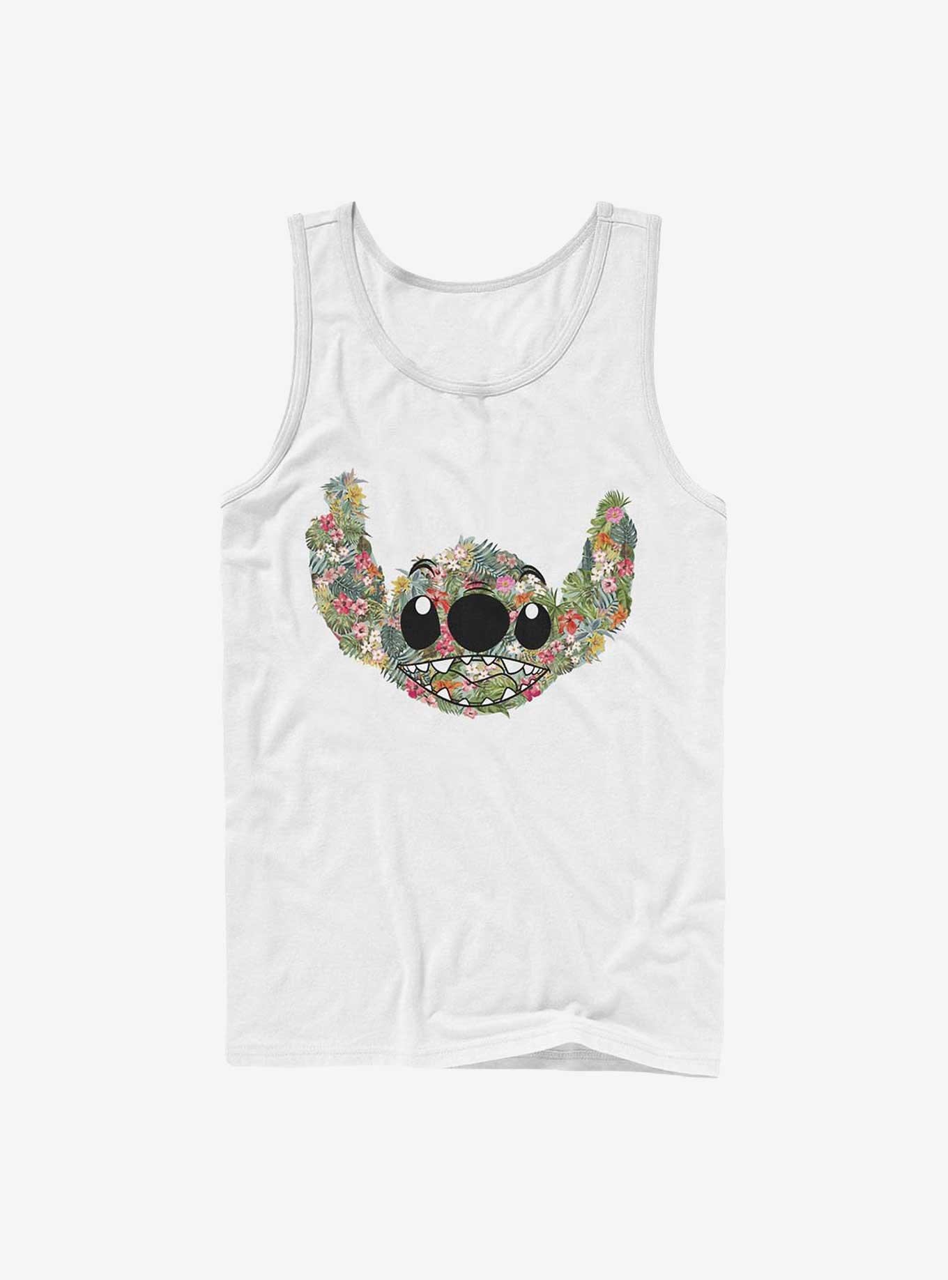 Disney Lilo & Stitch Floral Tank, WHITE, hi-res