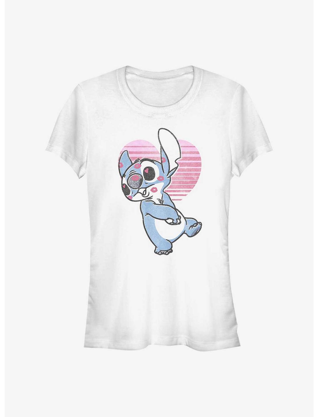 Disney Lilo & Stitch Kissy Faced Girls T-Shirt, WHITE, hi-res
