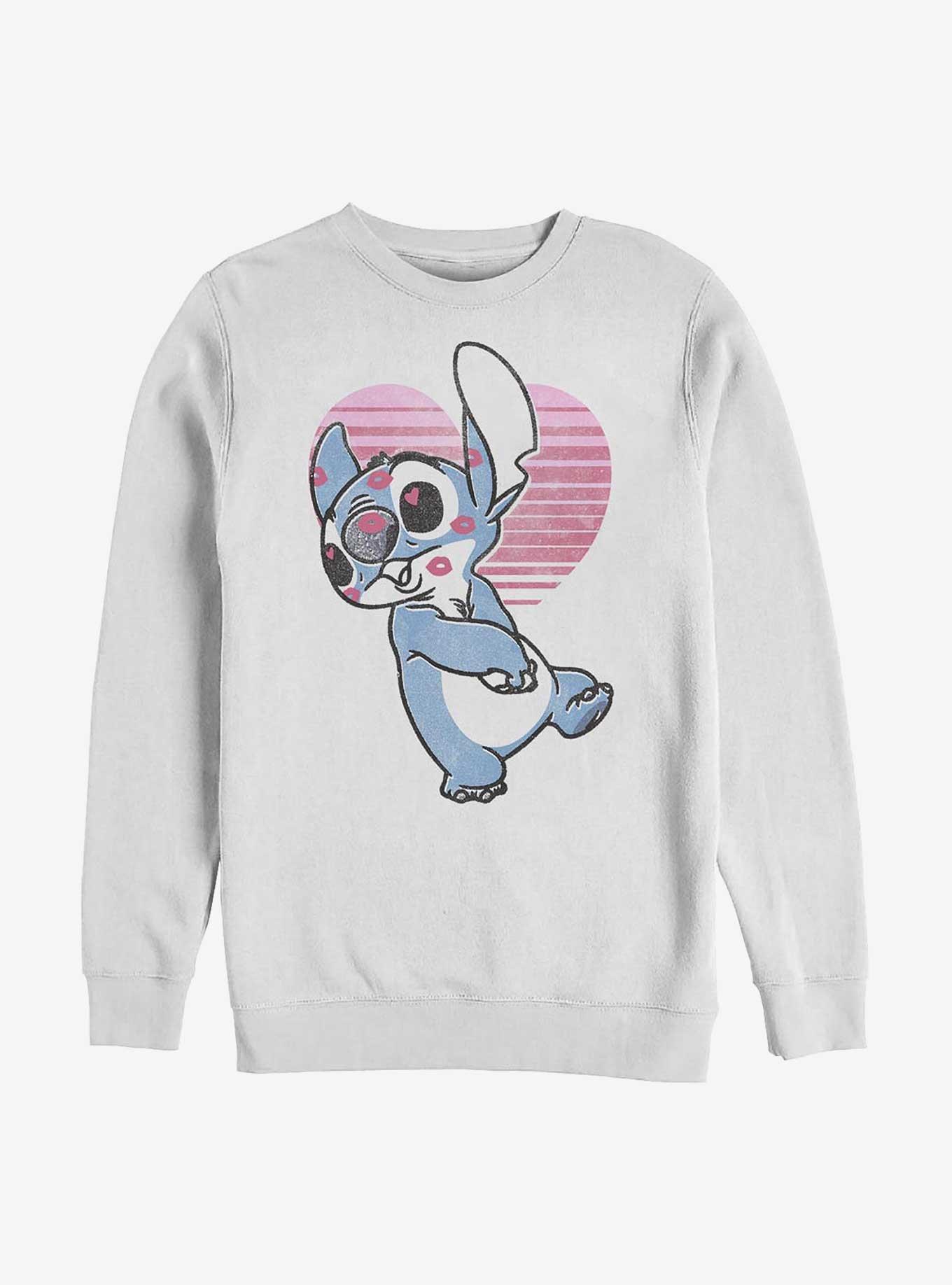 Disney Lilo & Stitch Kissy Faced Crew Sweatshirt, , hi-res