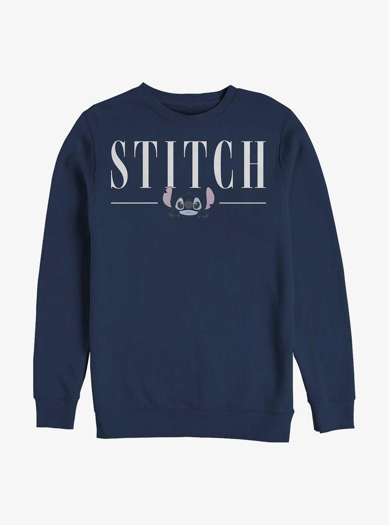 Disney Lilo & Stitch Title Crew Sweatshirt, NAVY, hi-res