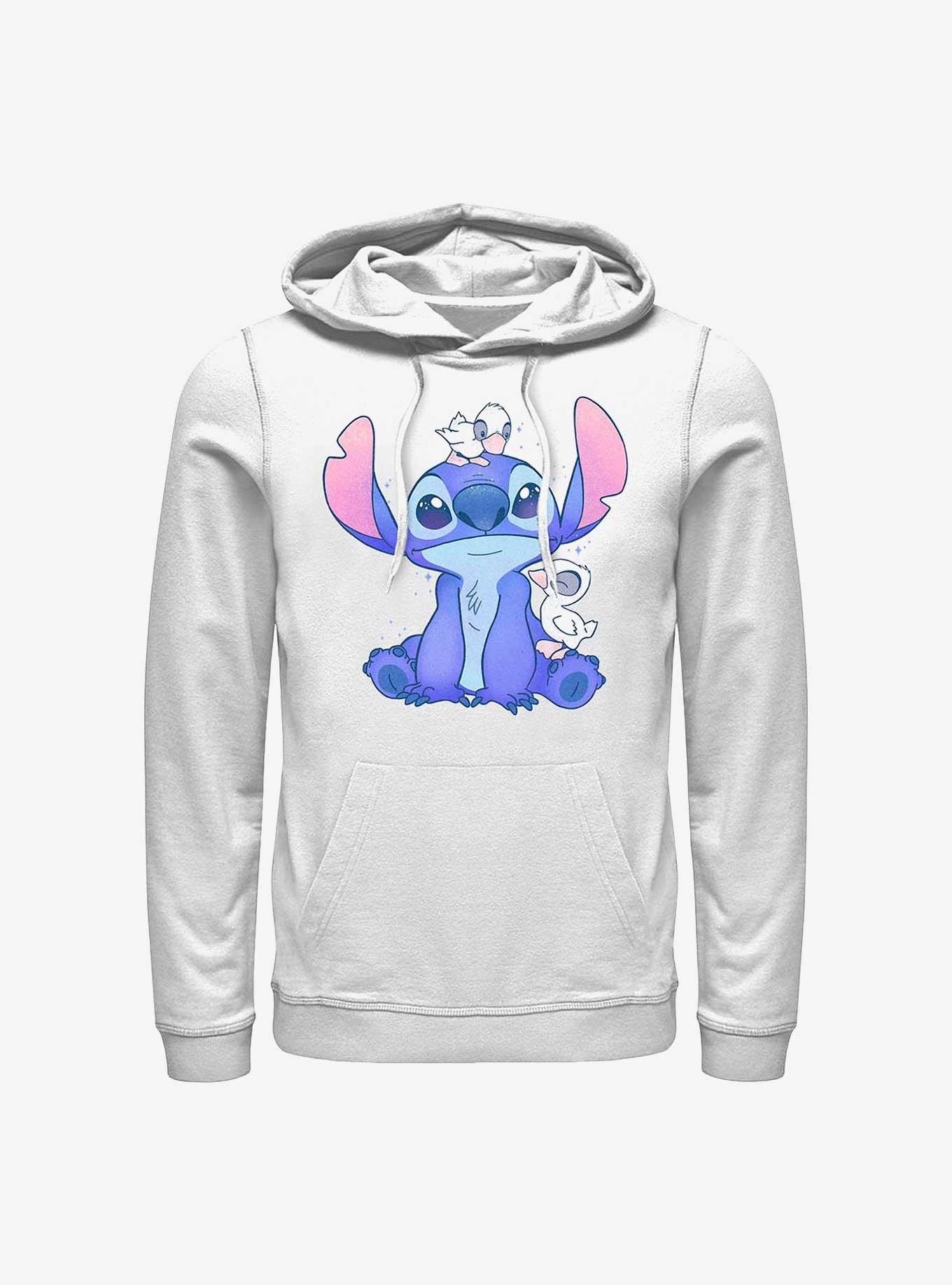 Disney Lilo & Stitch Cute Ducks Hoodie, WHITE, hi-res