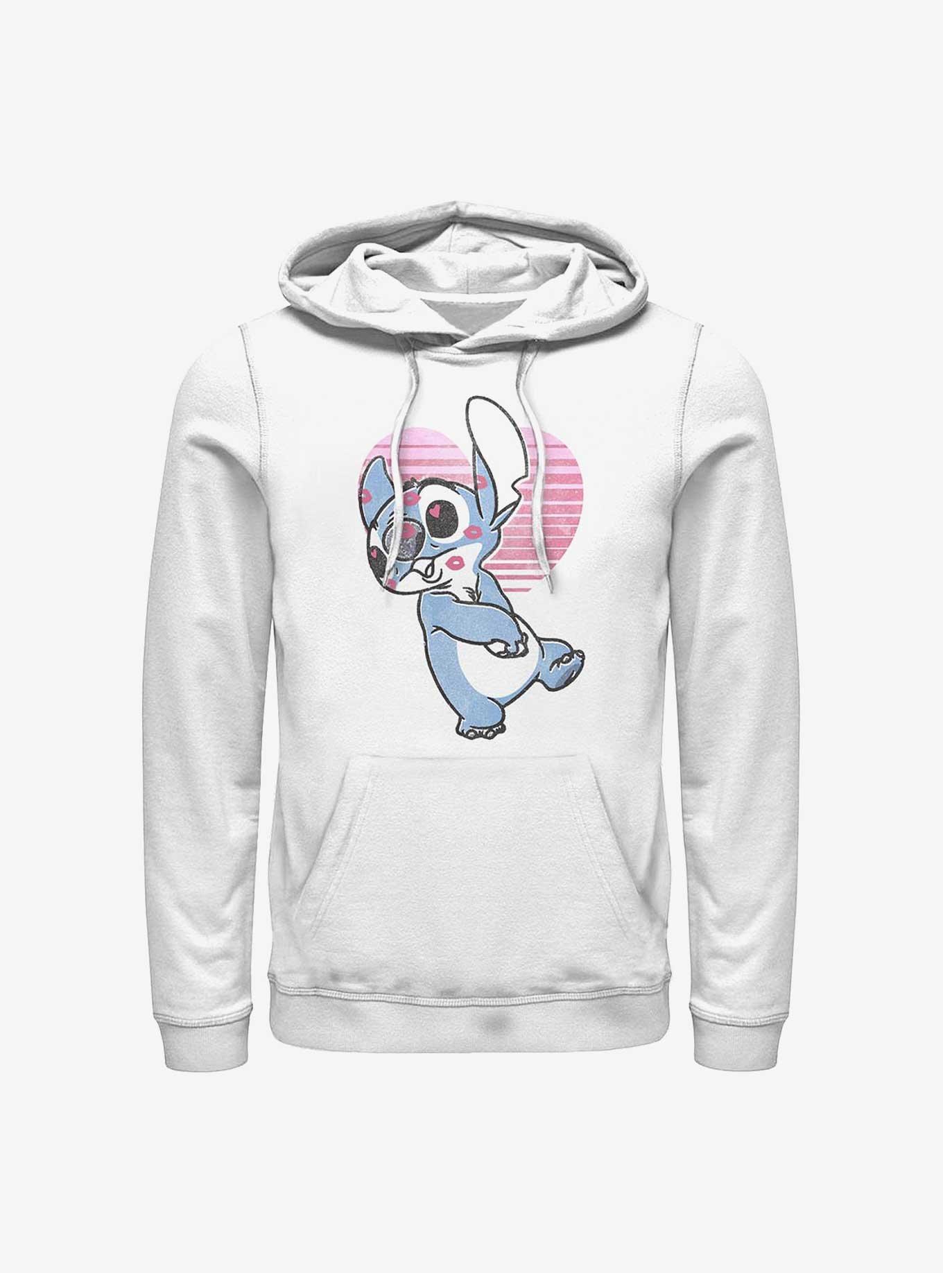 Disney Lilo & Stitch Kissy Faced Hoodie, WHITE, hi-res