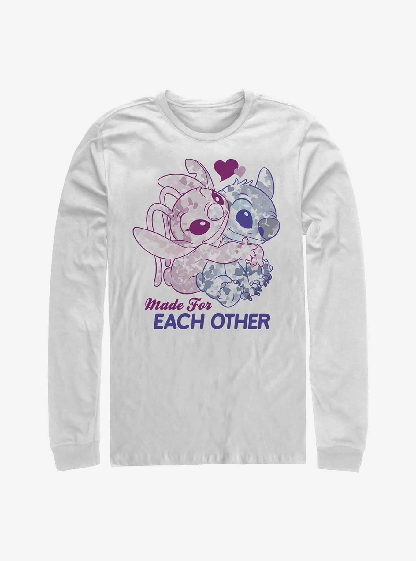 Disney Lilo & Stitch Made For Eachother Long-Sleeve T-Shirt, , hi-res