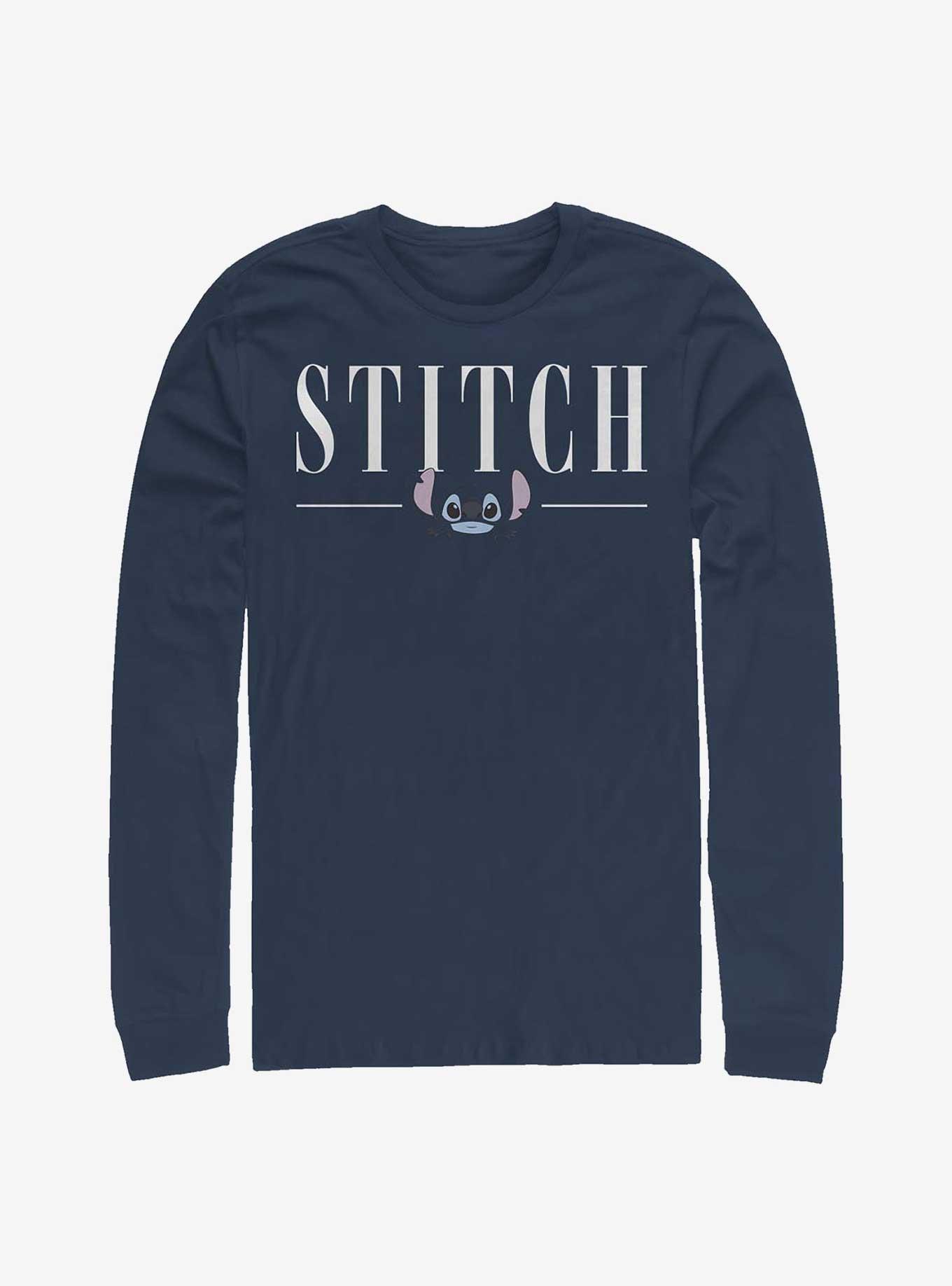 Disney Lilo & Stitch Title Long-Sleeve T-Shirt, NAVY, hi-res