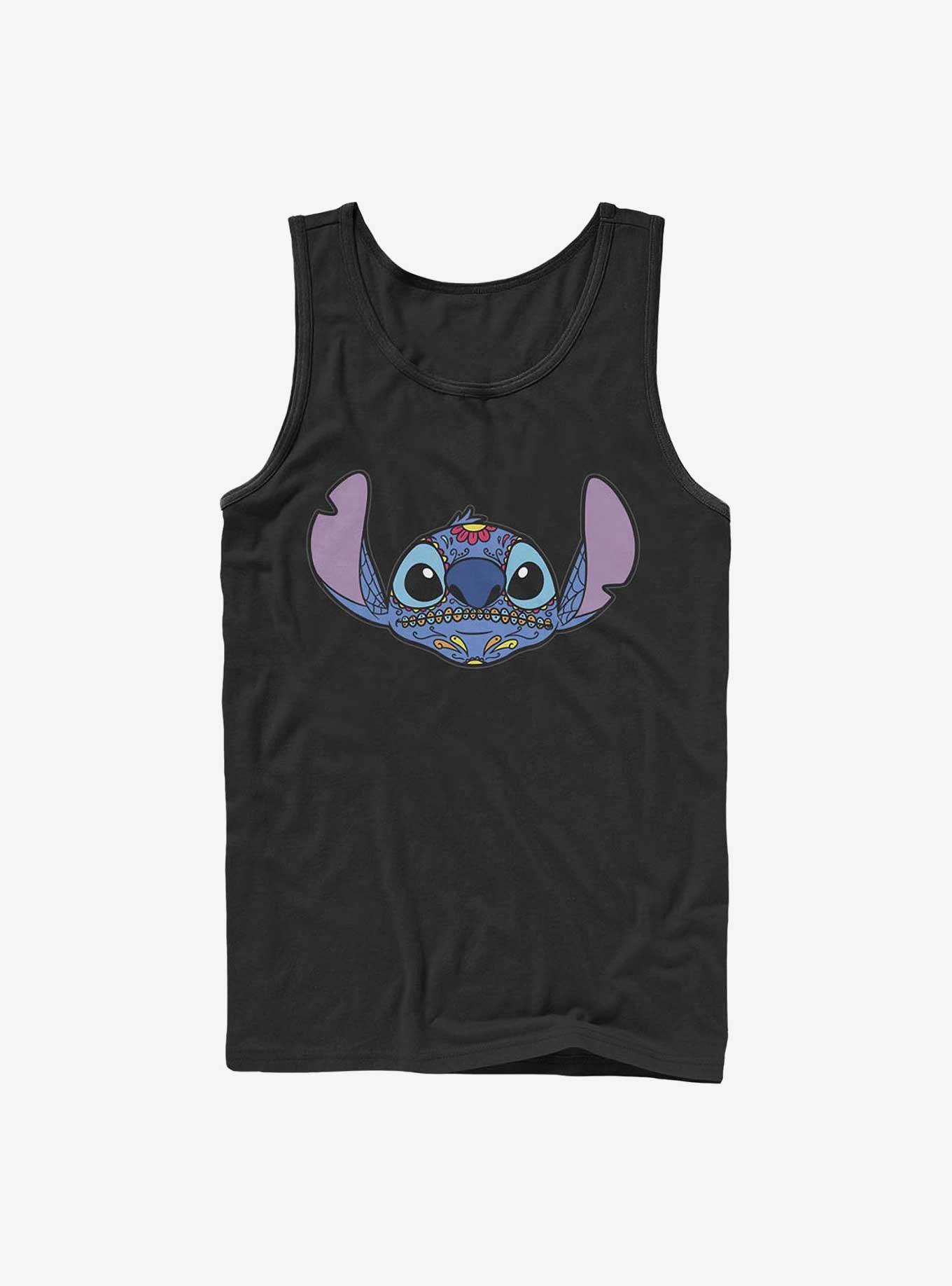 Disney Lilo & Stitch Sugar Skull Stitch Tank, BLACK, hi-res