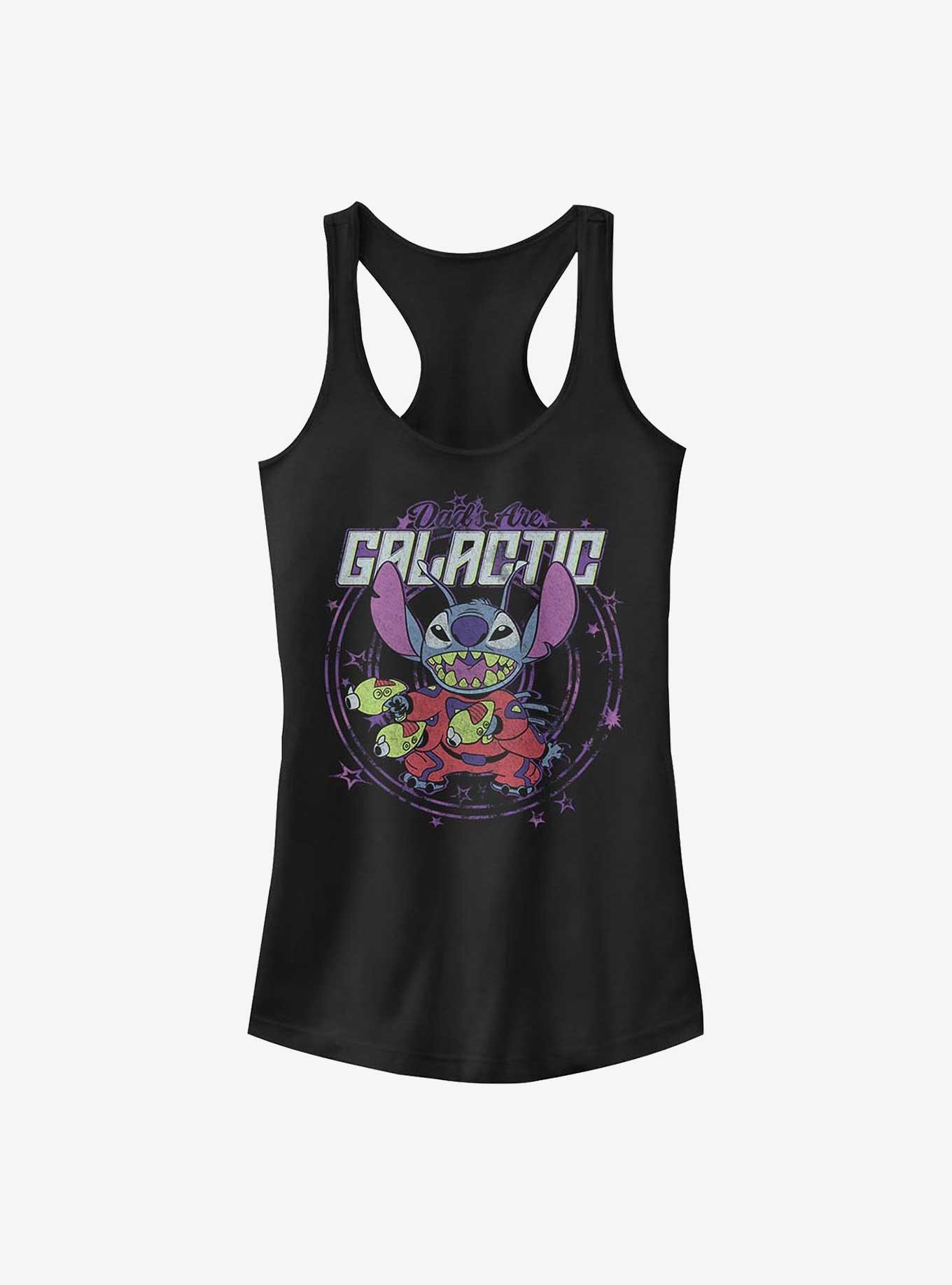 Disney Lilo & Stitch Dad's Are Galactic Girls Tank, BLACK, hi-res