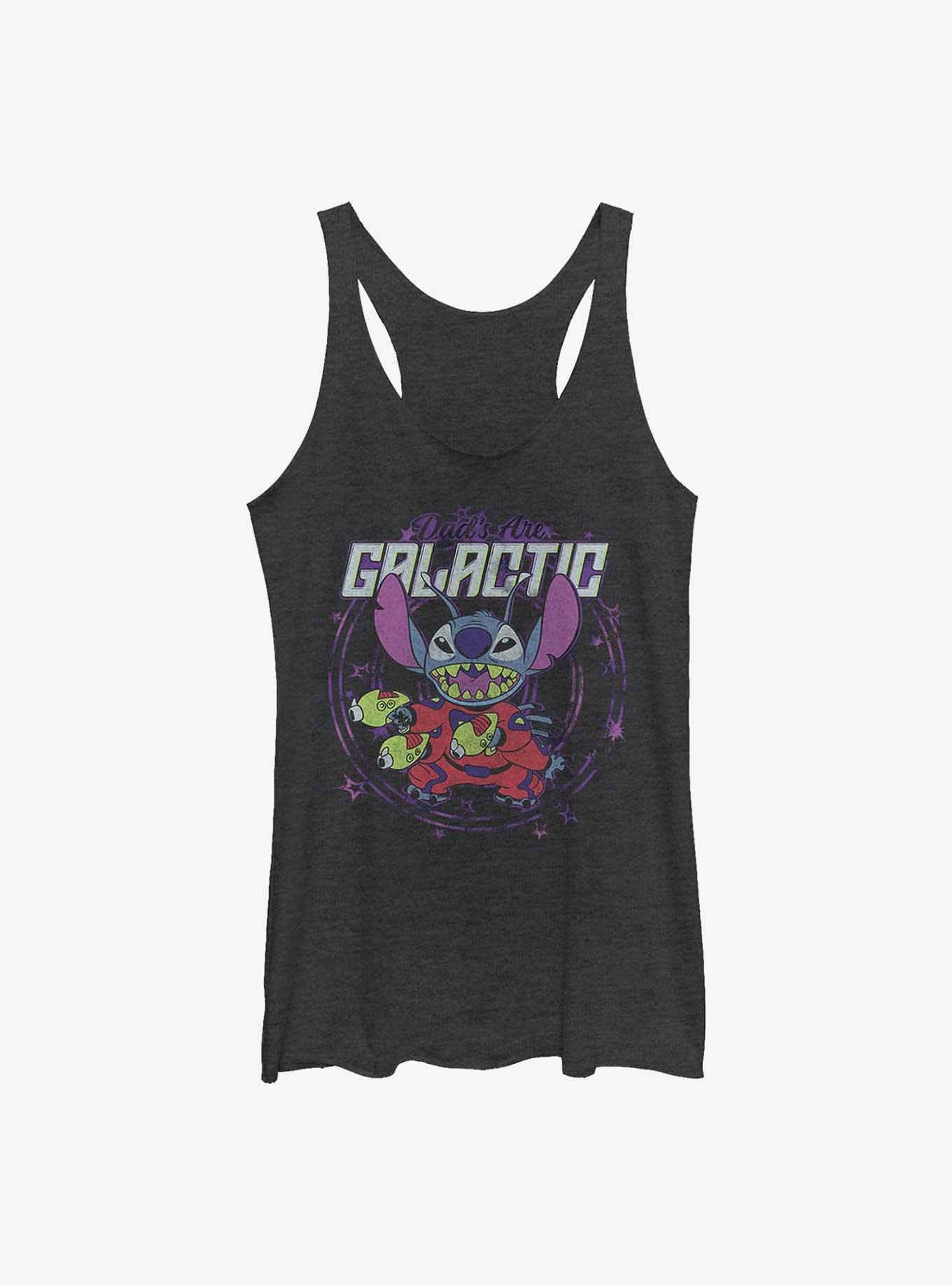 Disney Lilo & Stitch Dad's Are Galactic Girls Tank, BLK HTR, hi-res