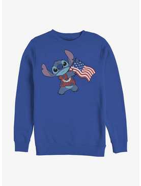 Disney Lilo & Stitch Tropic Stitch Flag Crew Sweatshirt, , hi-res