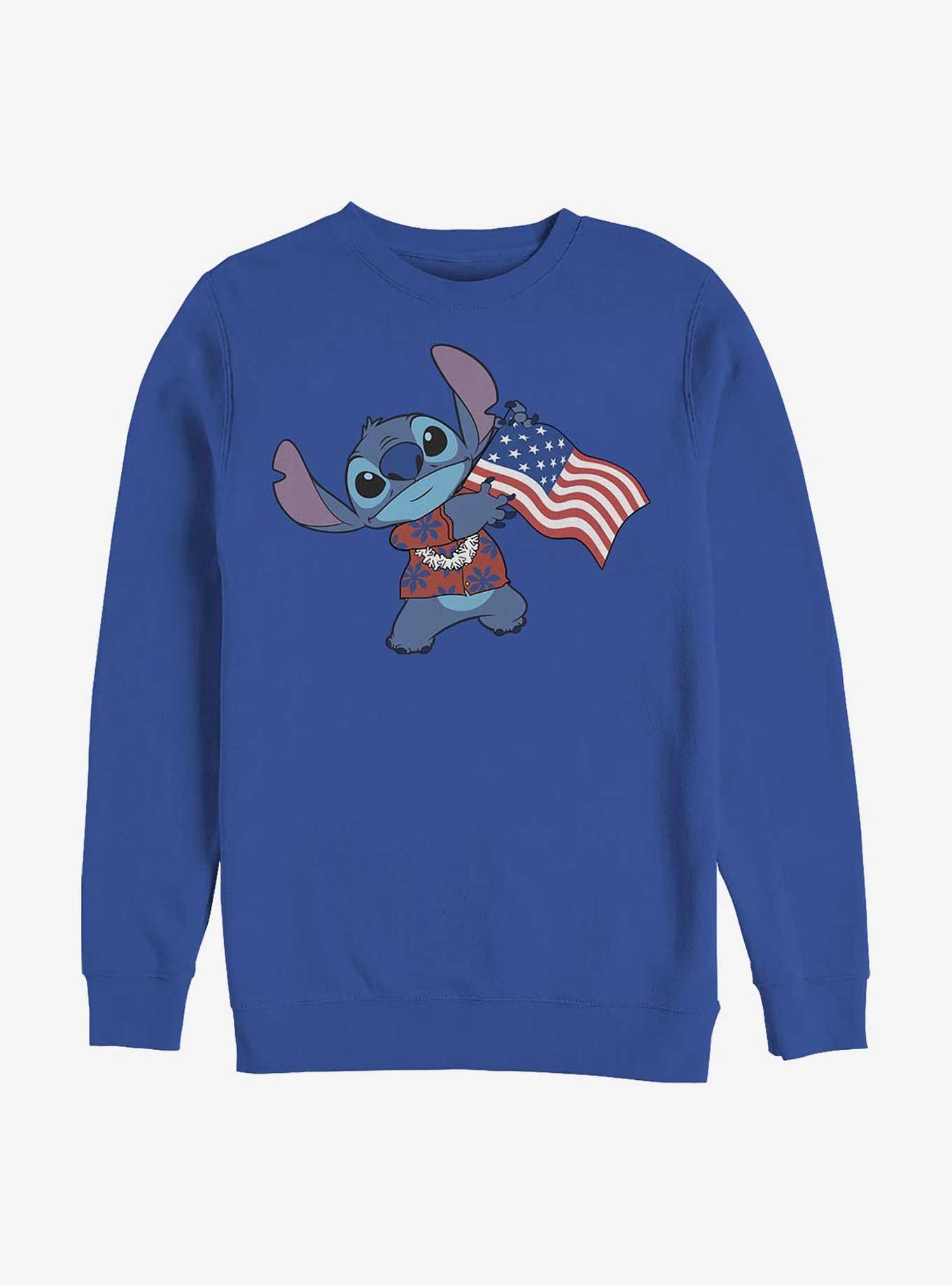 Disney Lilo & Stitch Tropic Stitch Flag Crew Sweatshirt, , hi-res