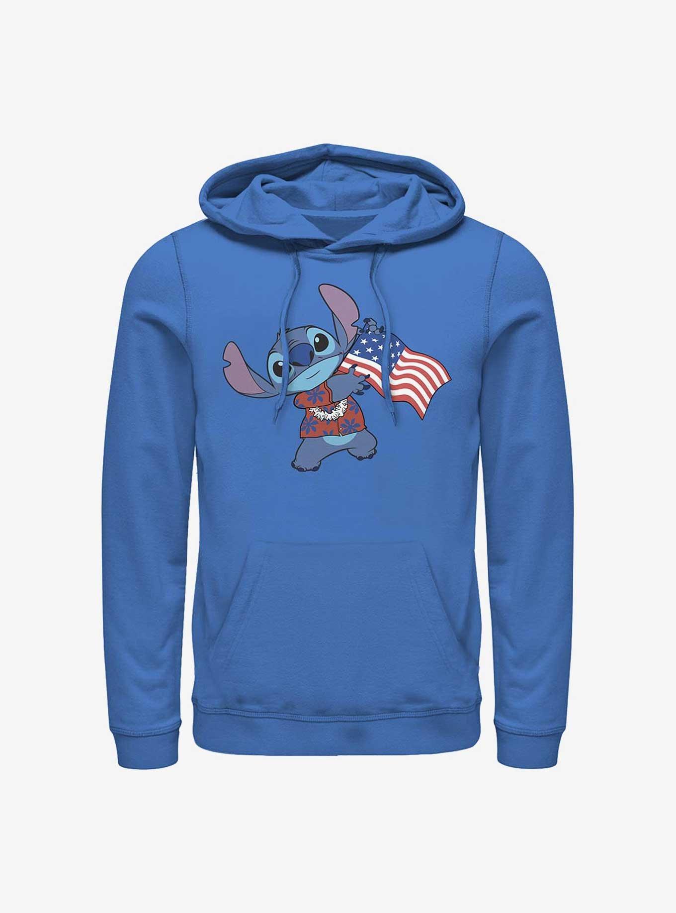 Disney Lilo & Stitch Tropic Stitch Flag Hoodie, ROYAL, hi-res