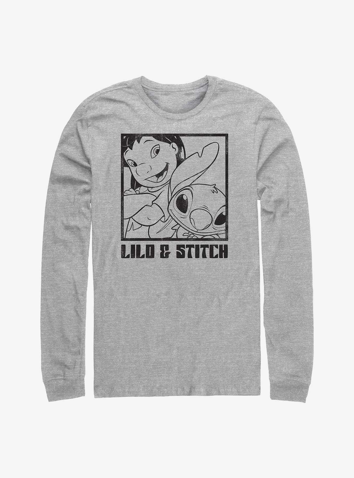 Hot Topic Disney Lilo & Stitch Photo Shot Snap Long-Sleeve T-Shirt