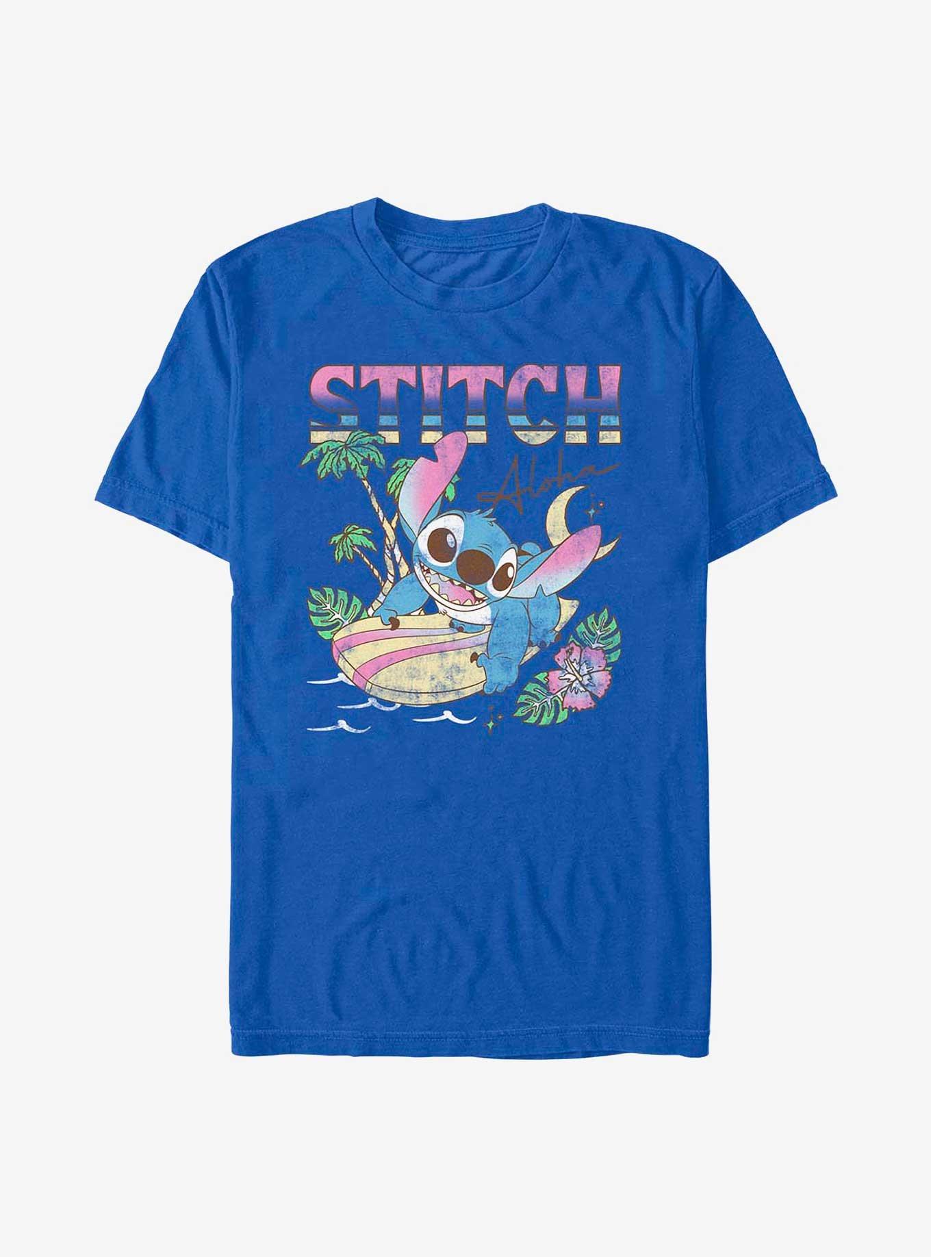Disney Lilo & Stitch Aloha Stitch T-Shirt, ROYAL, hi-res