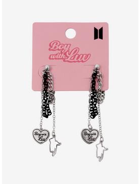 BTS Boy With Luv Multi Chain Earrings, , hi-res