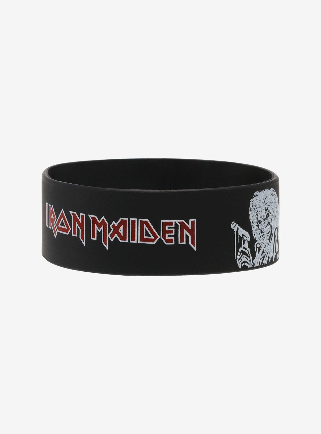 Iron Maiden Logo Rubber Bracelet, , hi-res