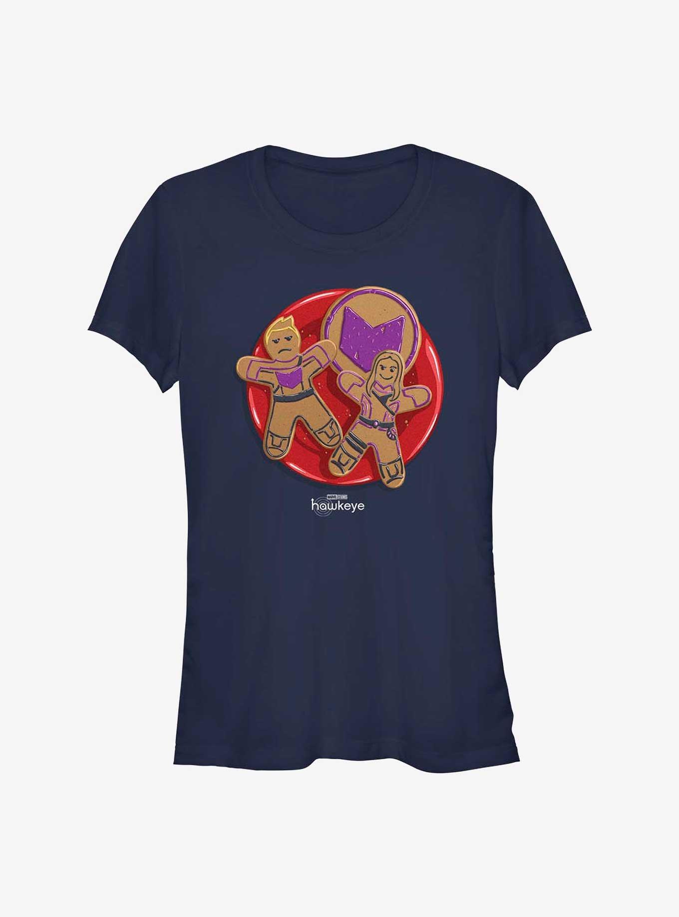 Marvel Hawkeye Gingerbread Cookies Girls T-Shirt, NAVY, hi-res