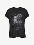 Marvel Hawkeye Half Face Girls T-Shirt, BLACK, hi-res