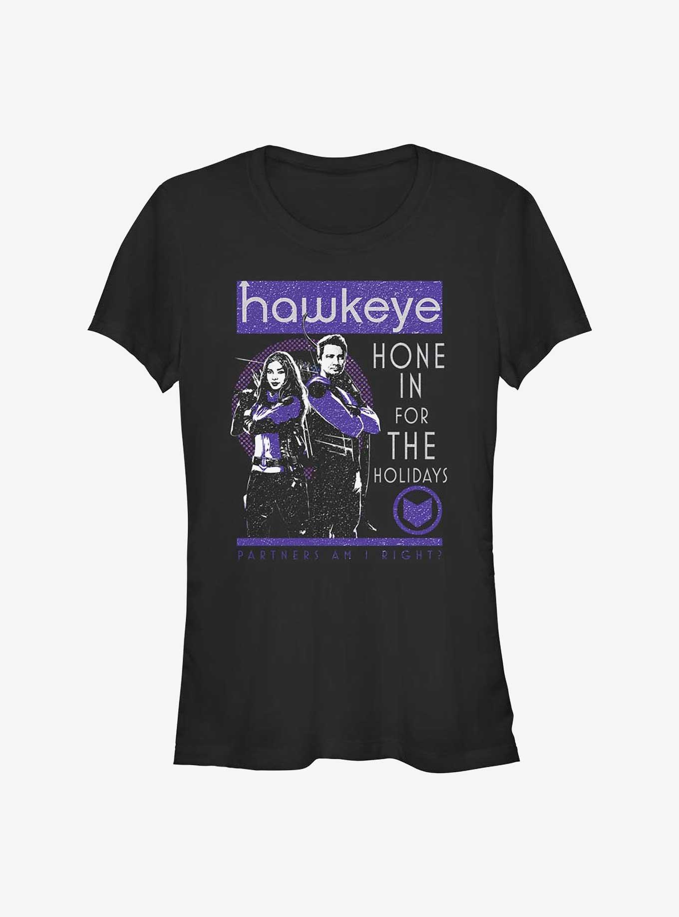 Marvel Hawkeye Hone In For The Holidays Girls T-Shirt, BLACK, hi-res