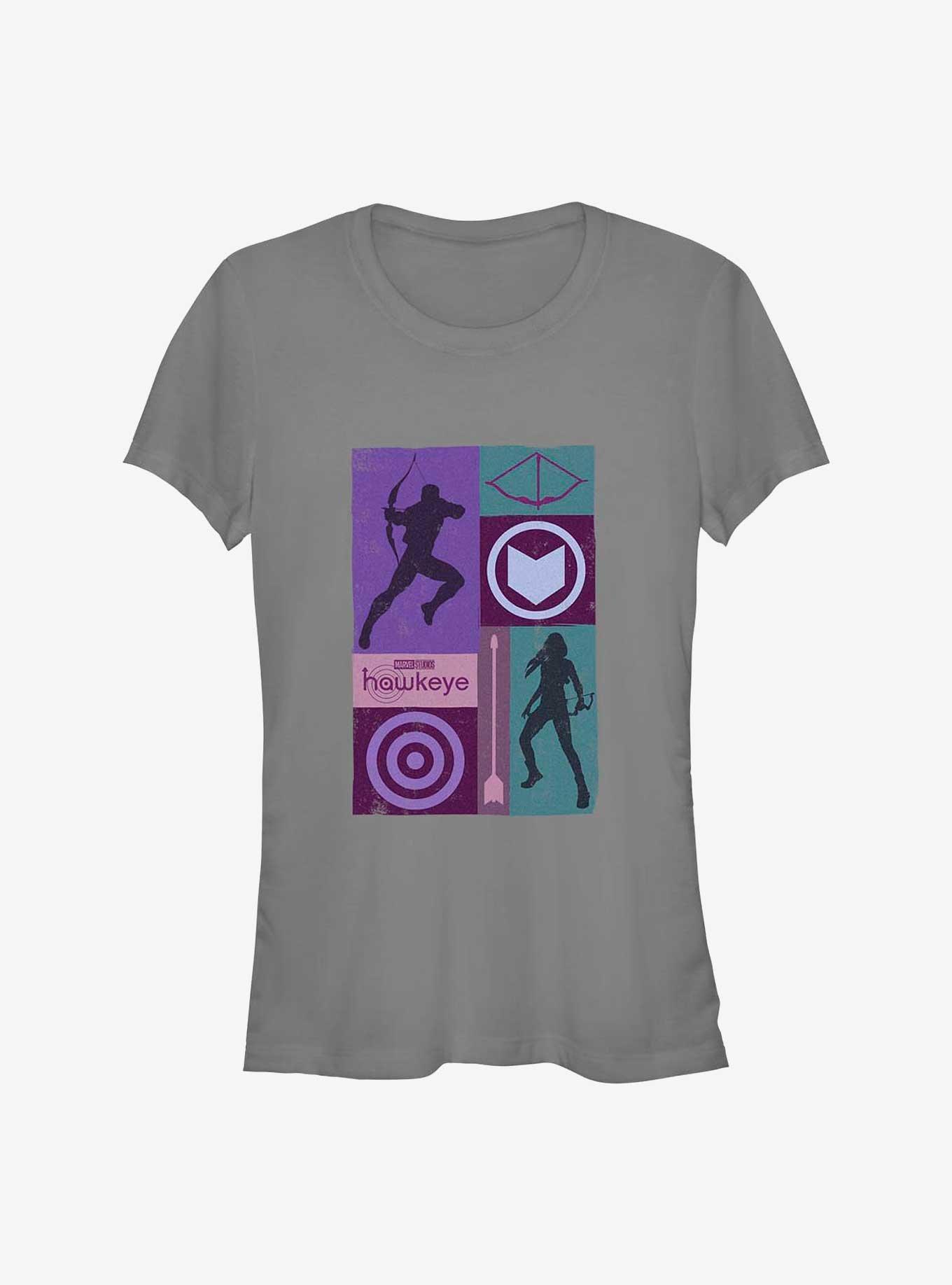 Marvel Hawkeye Icon Boxes Girls T-Shirt, CHARCOAL, hi-res