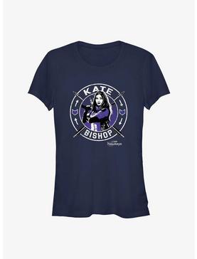 Marvel Hawkeye Kate Bishop Stamp Girls T-Shirt, NAVY, hi-res