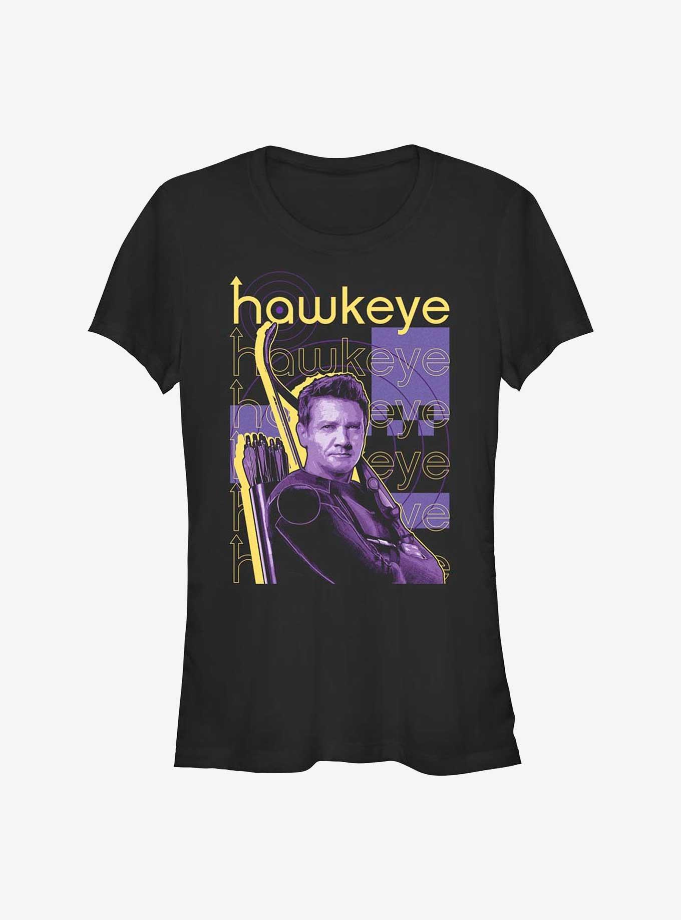 Marvel Hawkeye Stacked Hawkeye Girls T-Shirt, BLACK, hi-res