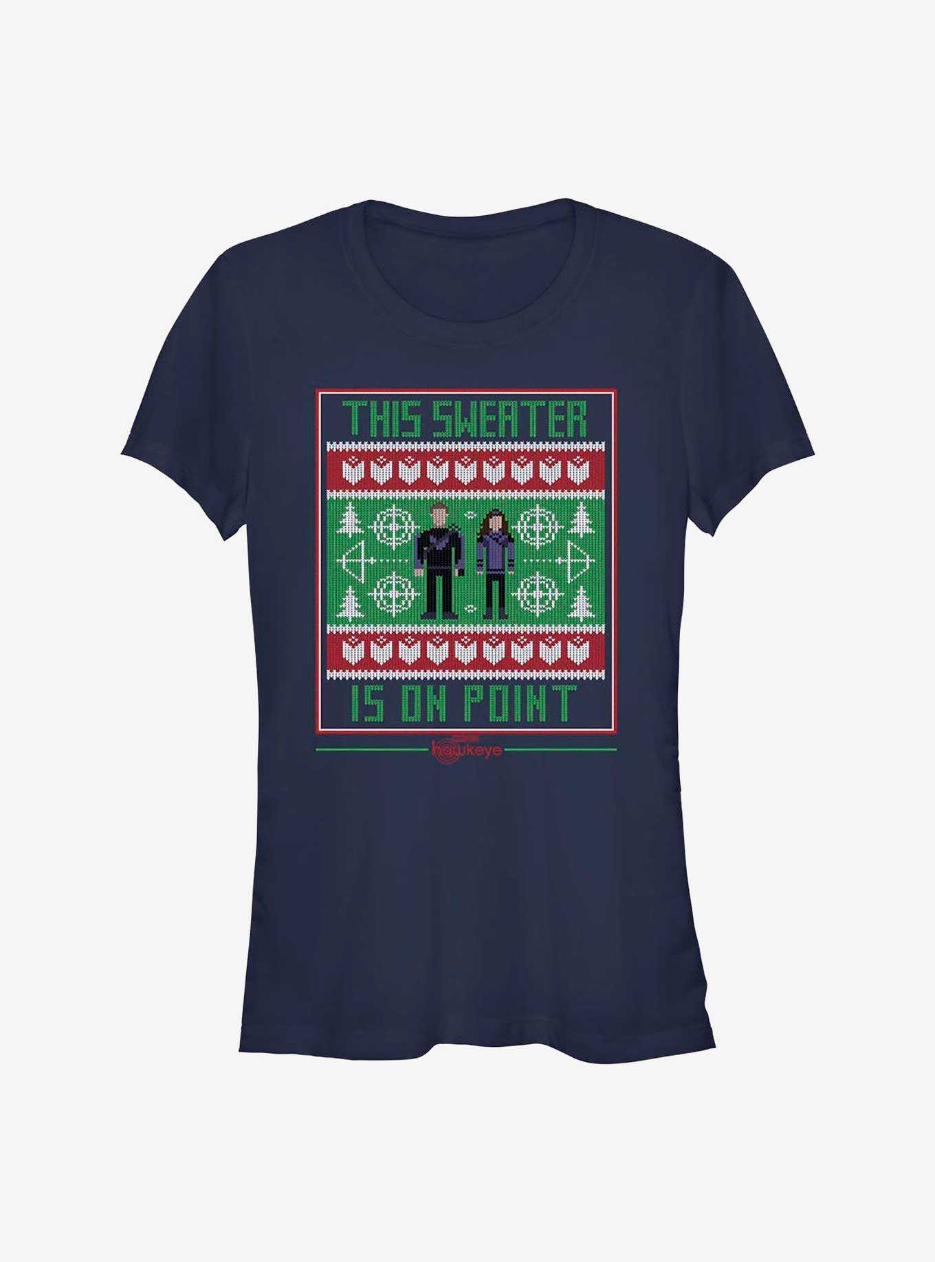 Marvel Hawkeye This Holiday Sweater Is On Point Girls T-Shirt, , hi-res