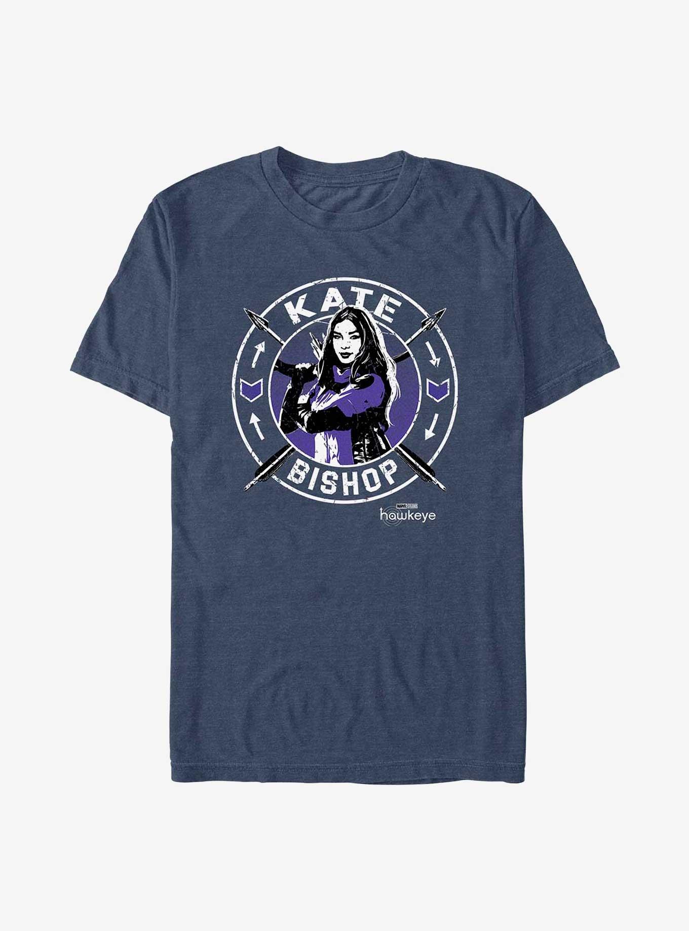 Marvel Hawkeye Kate Bishop Stamp T-Shirt, NAVY HTR, hi-res