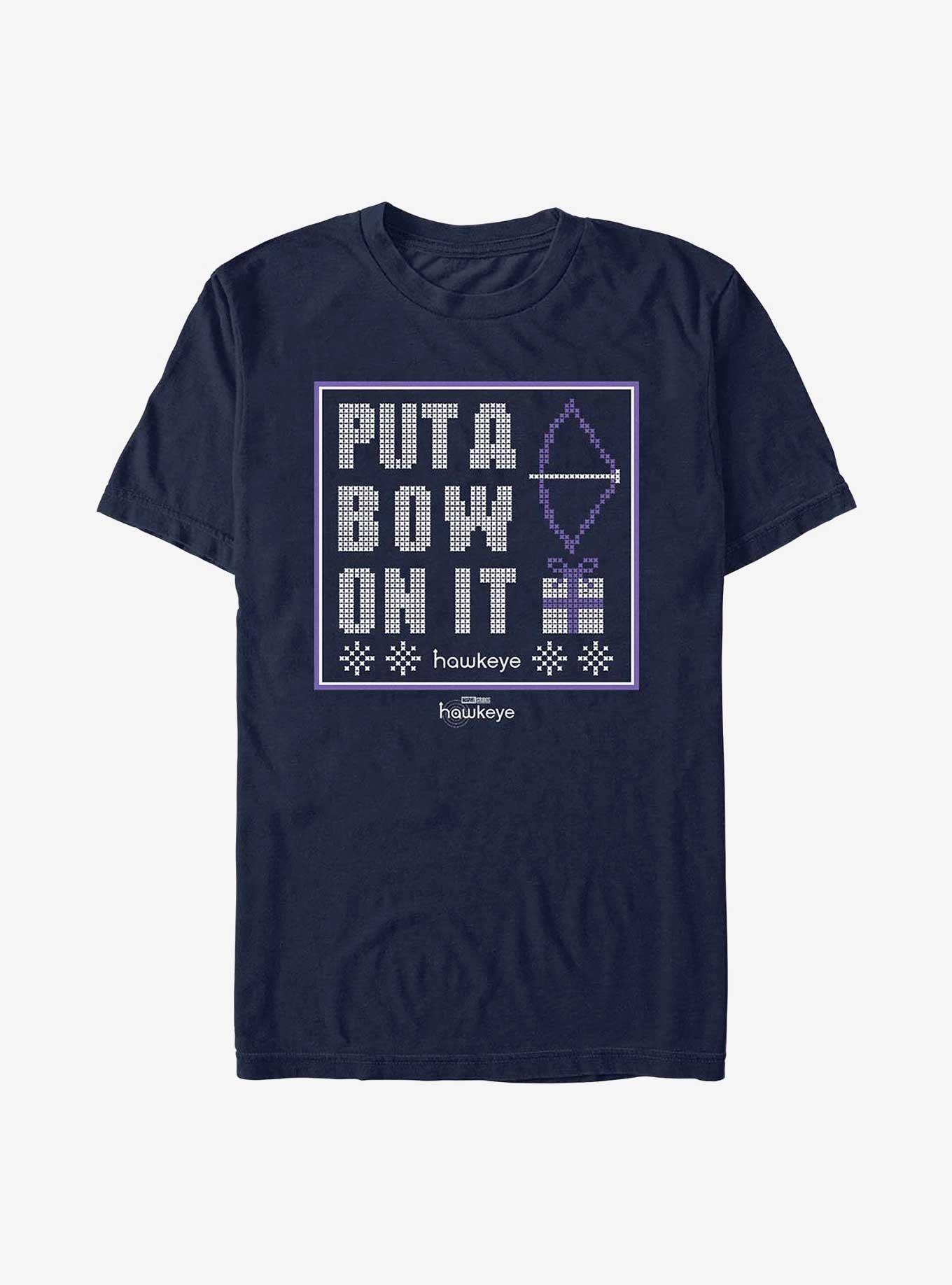 Marvel Hawkeye Put A Bow On It T-Shirt, NAVY, hi-res