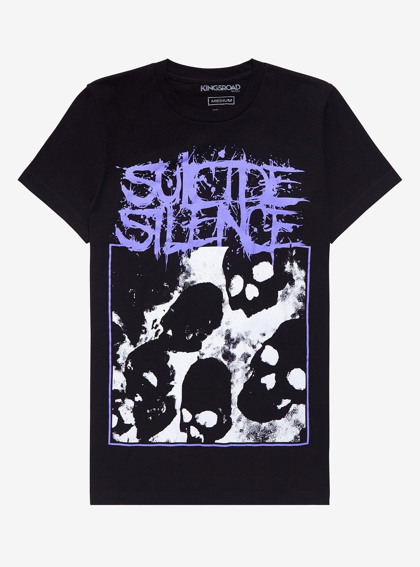 Suicide Silence Skulls Girls T-Shirt, BLACK, hi-res