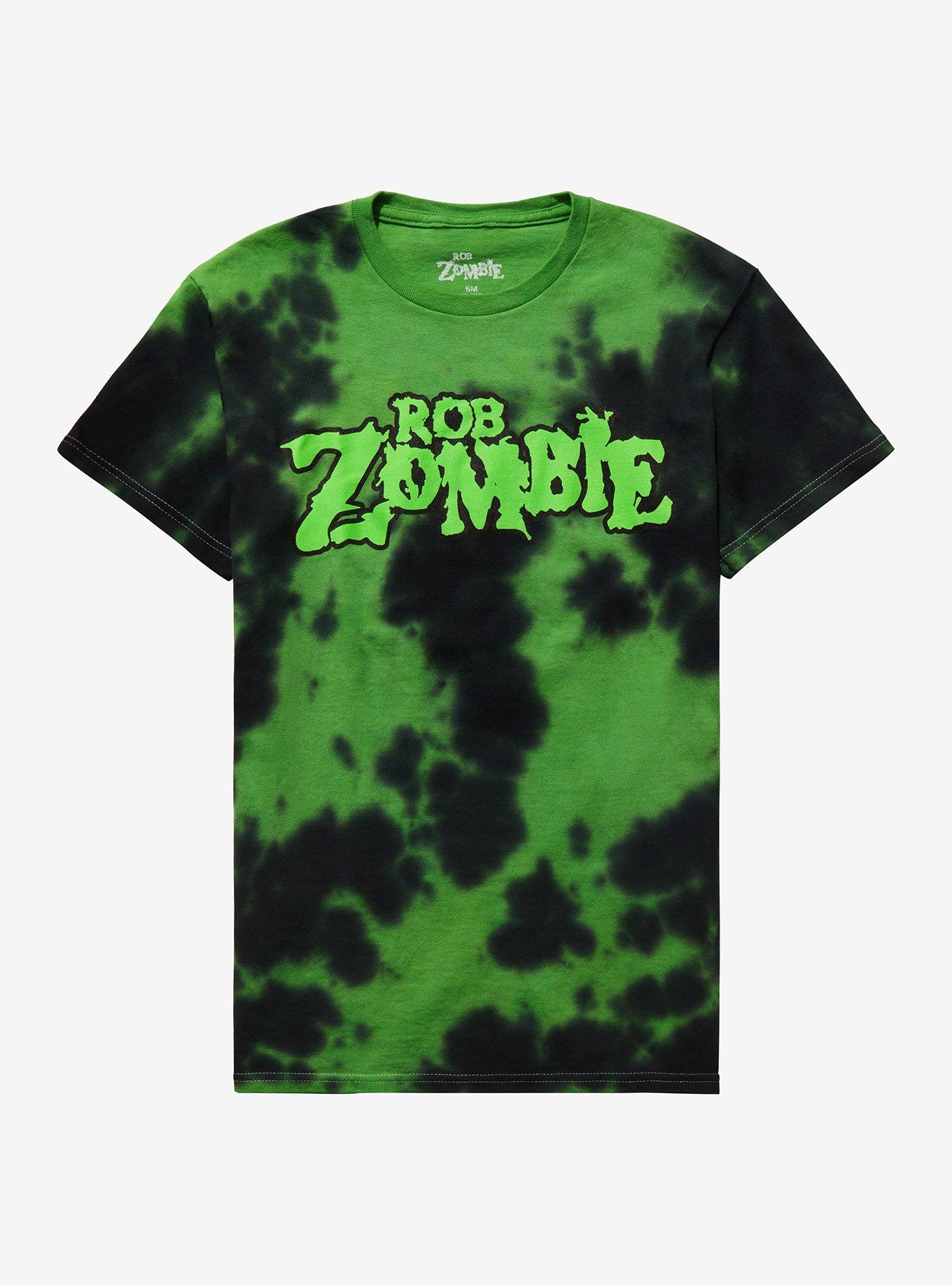 Rob Zombie Logo Green Tie-Dye Girls T-Shirt, MULTI, hi-res