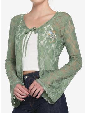 Her Universe Tinker Bell Lace Tie-Front Girls Crop Cardigan, , hi-res