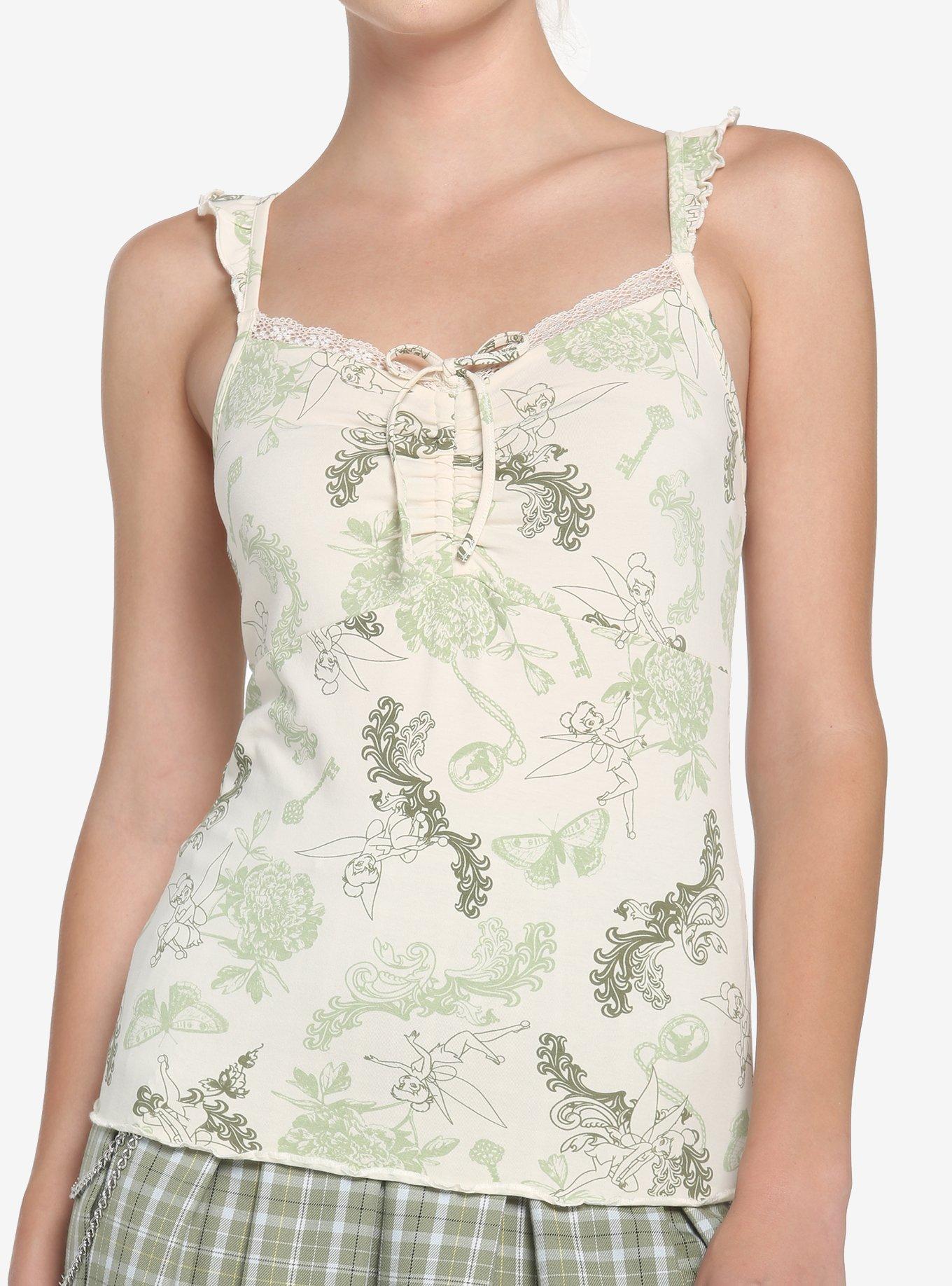 Her Universe Tinker Bell Filigree Girls Tank Top, MULTI, hi-res