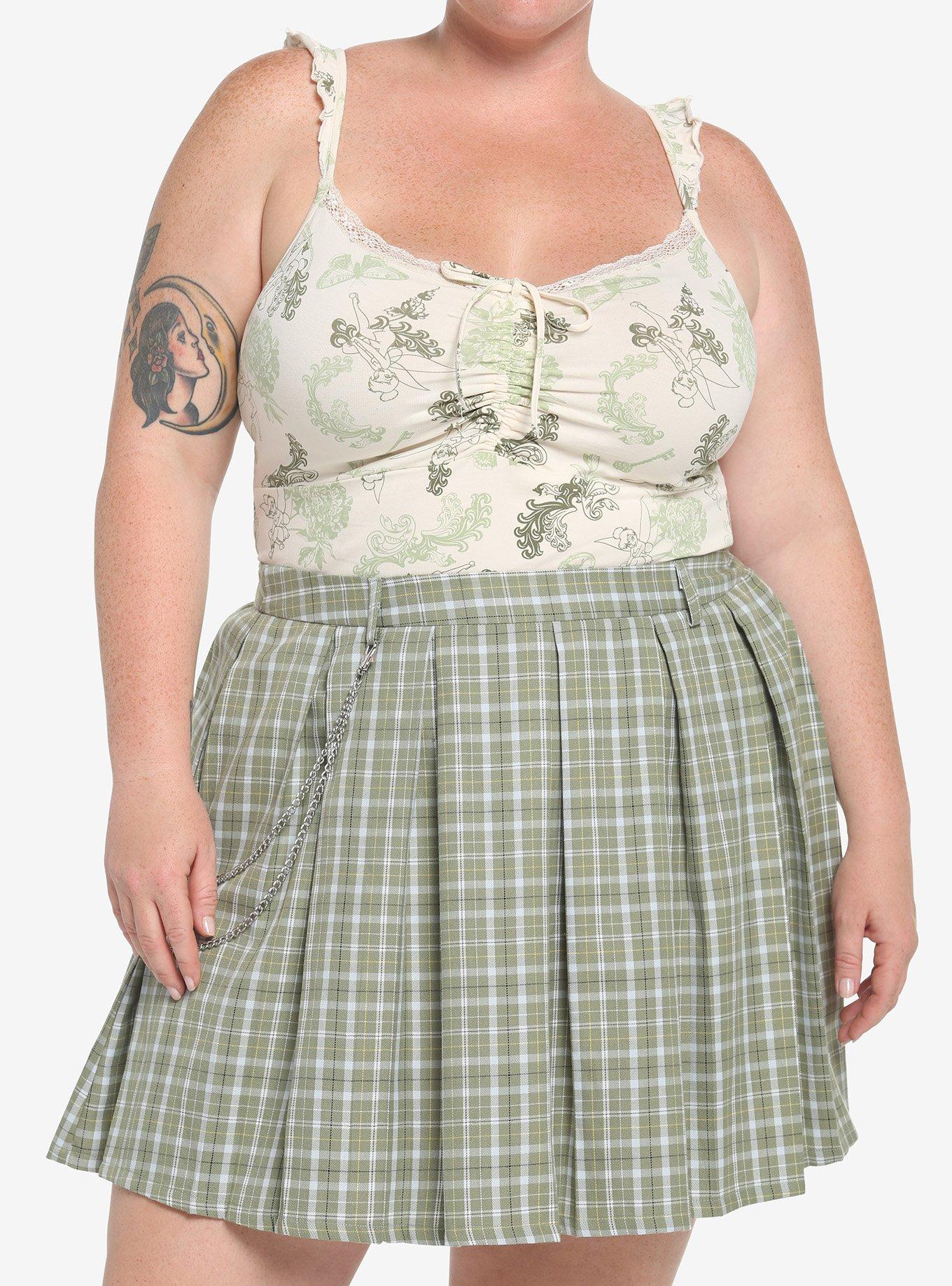 Her Universe Tinker Bell Filigree Girls Tank Top Plus Size, MULTI, hi-res