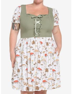 Her Universe Disney Tinker Bell Mushroom Lace-Up Dress Plus Size, , hi-res