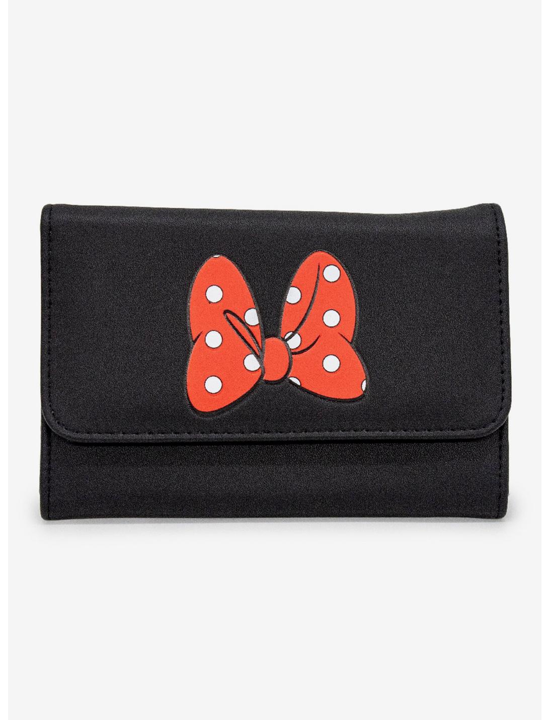 Disney Minnie Mouse Polka Dot Embossed Foldover Wallet, , hi-res