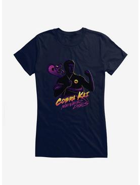Cobra Kai Never Dies Fist Girls T-Shirt, NAVY, hi-res
