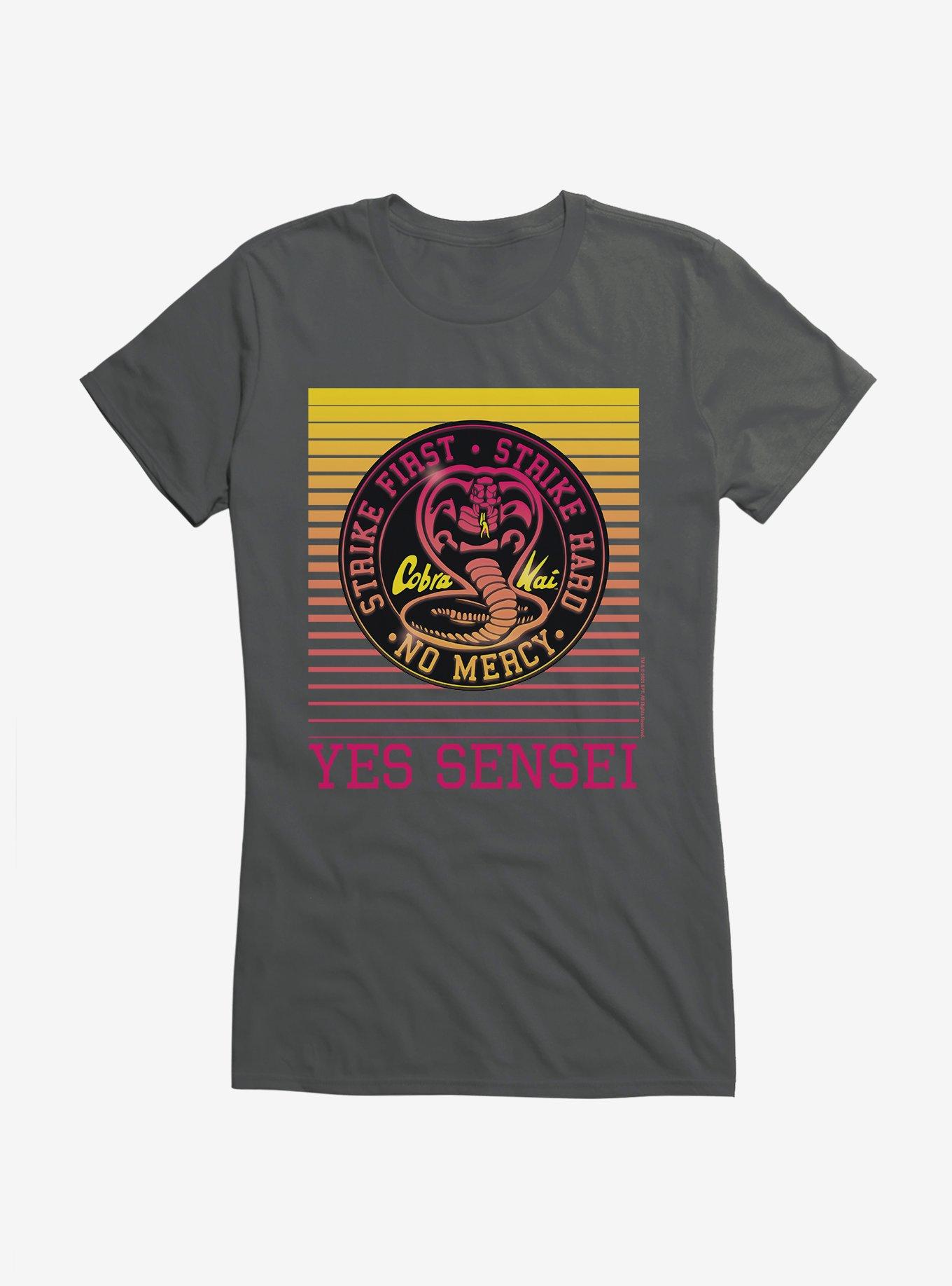 Cobra Kai Yes Sensei Girls T-Shirt, CHARCOAL, hi-res