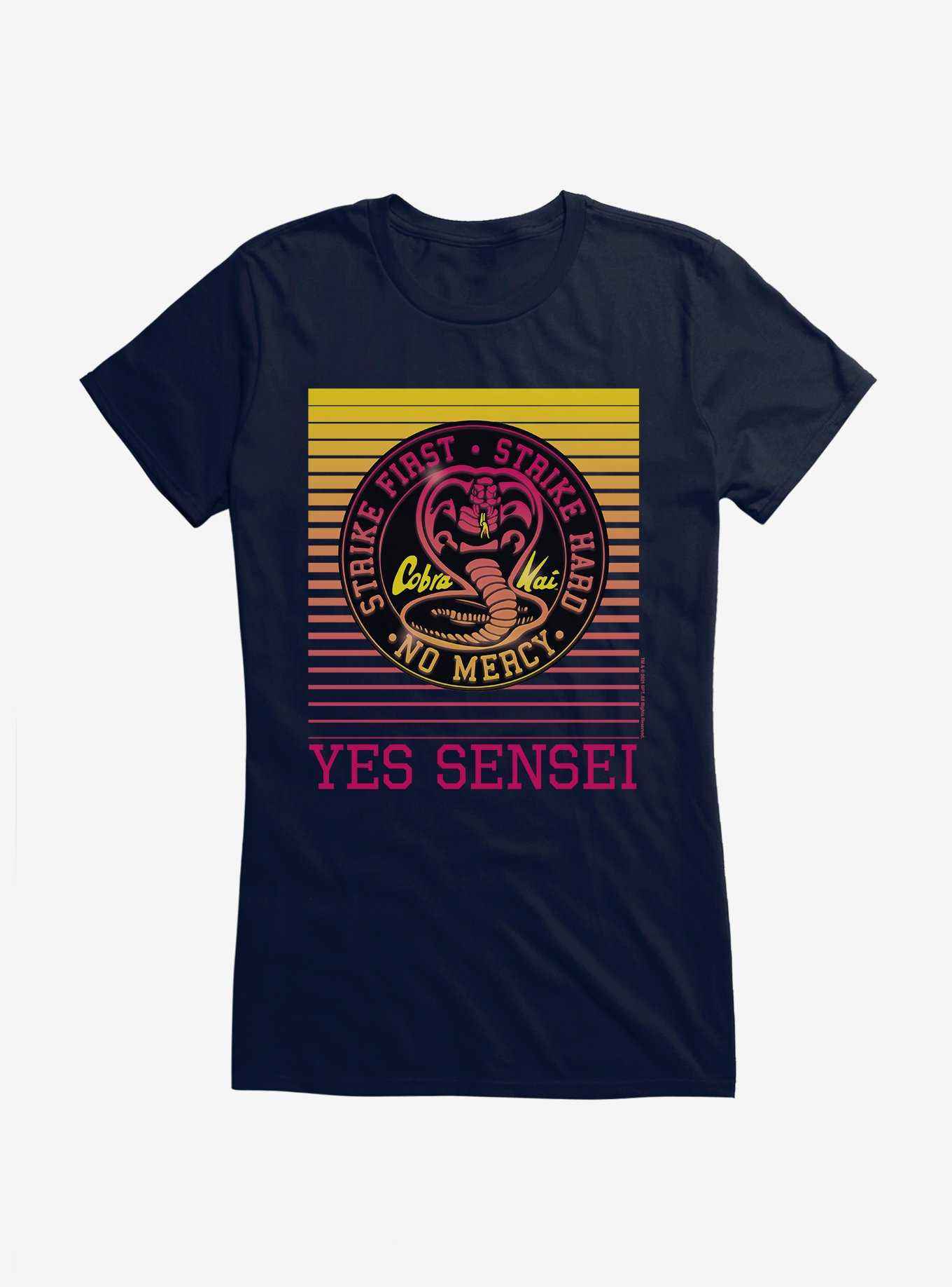 Cobra Kai Yes Sensei Girls T-Shirt, NAVY, hi-res