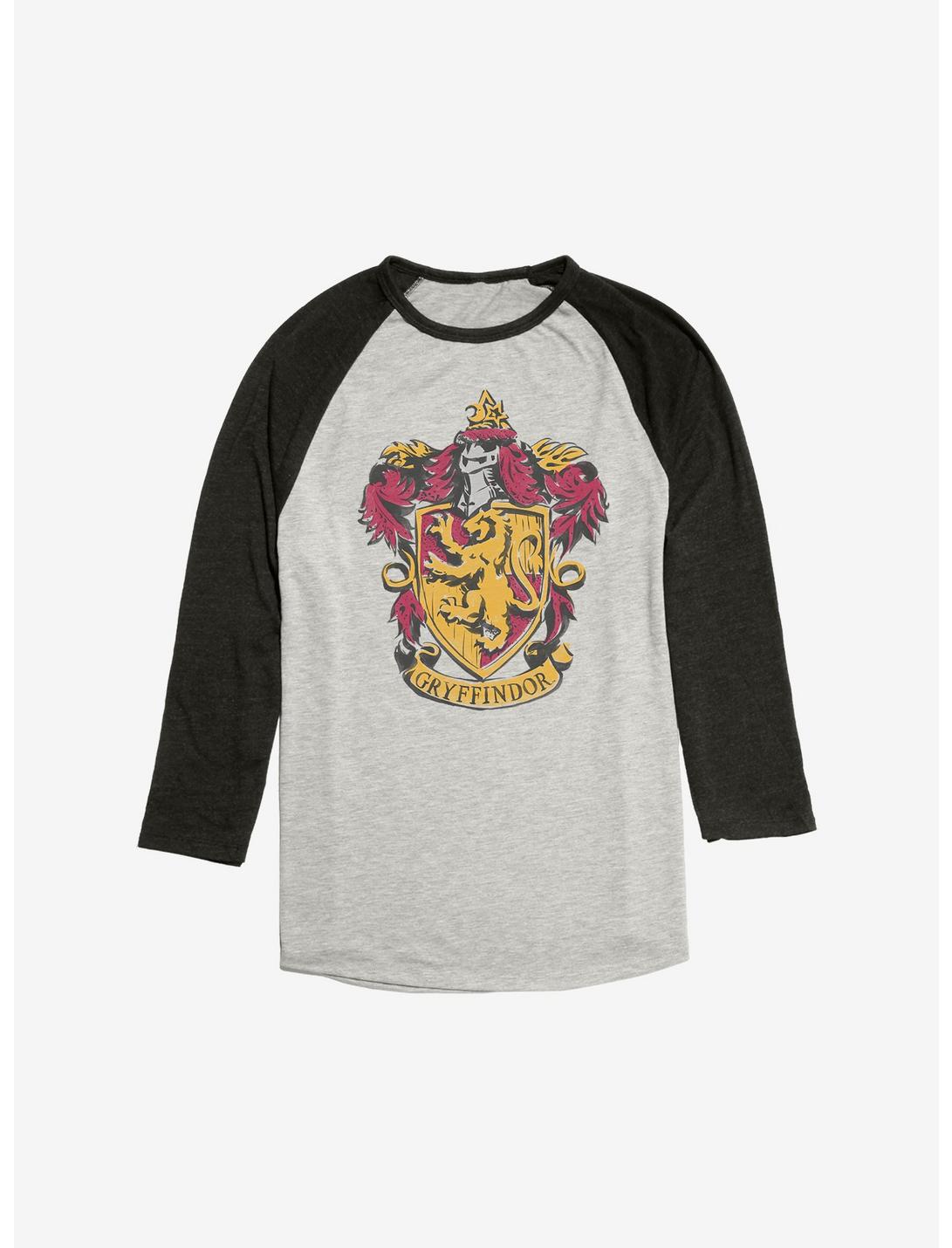 Harry Potter Gryffindor School Uniform Emblem Raglan, Oatmeal With Black, hi-res