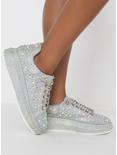 Azalea Wang Diamonds Dancing Silver Sneaker, SILVER, hi-res