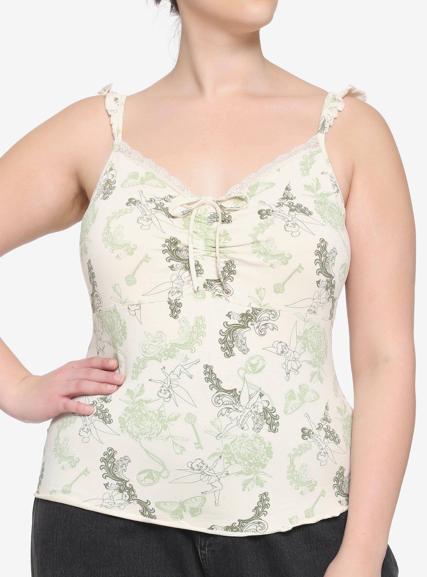 Her Universe Tinker Bell Filigree Tank Top Plus Size, MULTI, hi-res