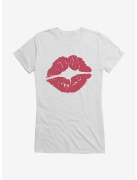Square Enix Red Lips Girls T-Shirt, WHITE, hi-res