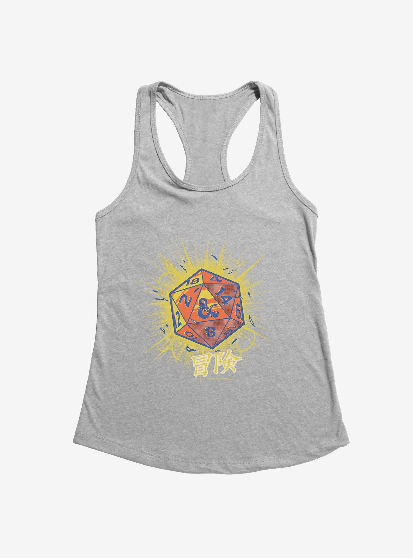 Dungeons & Dragons D20 Dice Asian Letters Womens Tank Top
